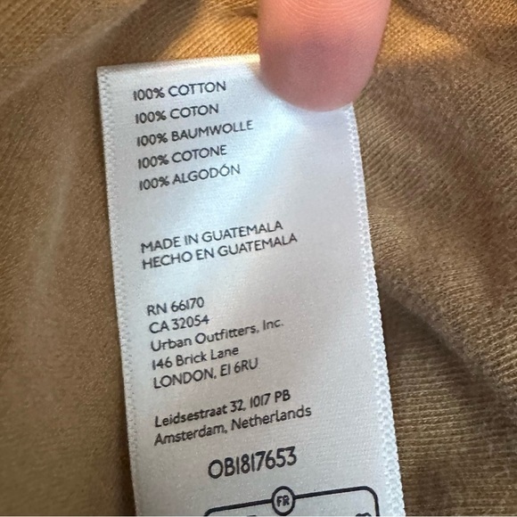 Free People Off Shoulder Sweater Top Long Sleeve Brown Tan Slouchy Size Small - Picture 6 of 7